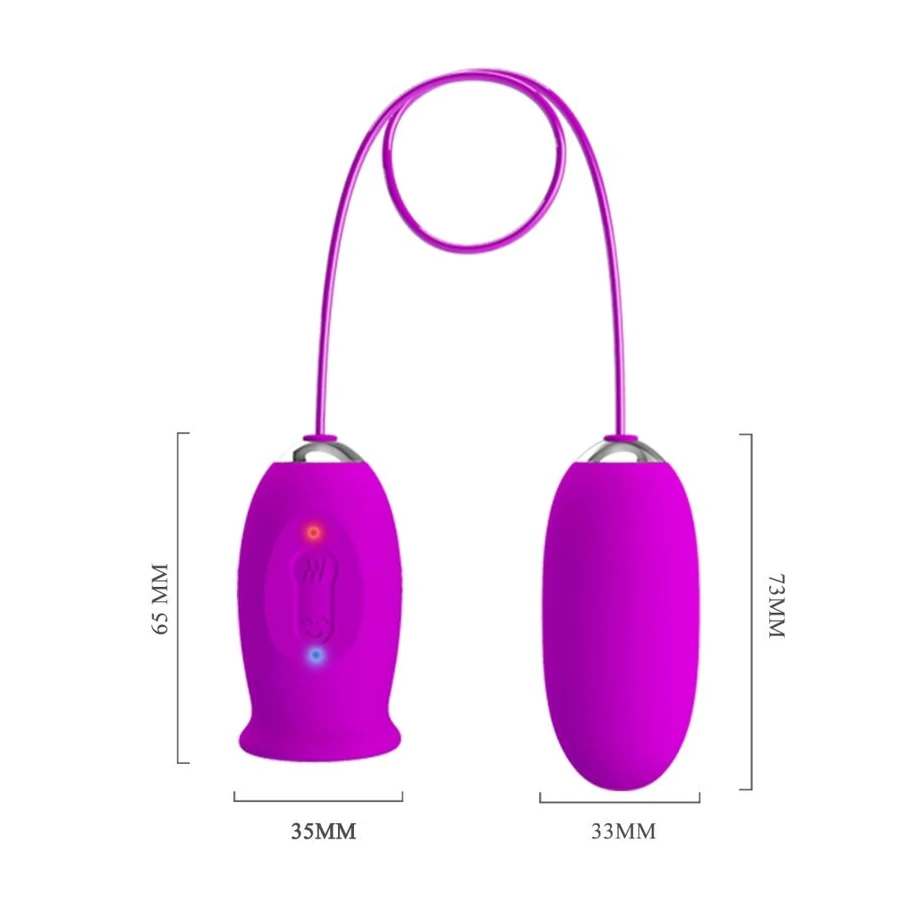 PRETTY LOVE - VIBRATORE RICARICABILE DAISY DUAL EGG VIOLA
